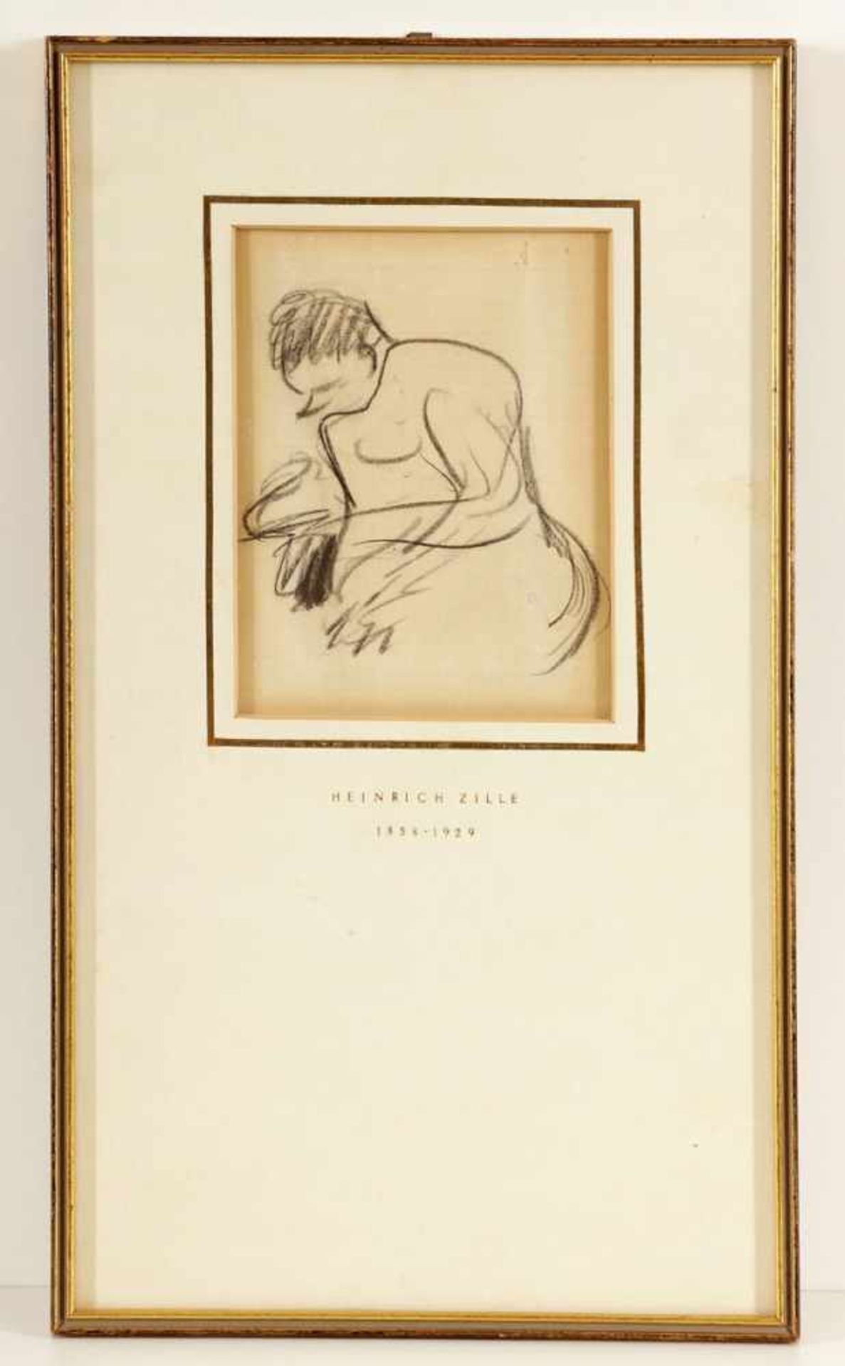 Heinrich Zille1852 Radeburg/Dresden - 1929 Berlin - Studie einer Frau - Kohle/kariertes Papier. 13,5 - Image 2 of 2