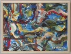 Jorge La Guardia1937 Albaicín - Komposition - Öl/Karton. 30 x 40 cm. Sign. und dat. r. u.: La