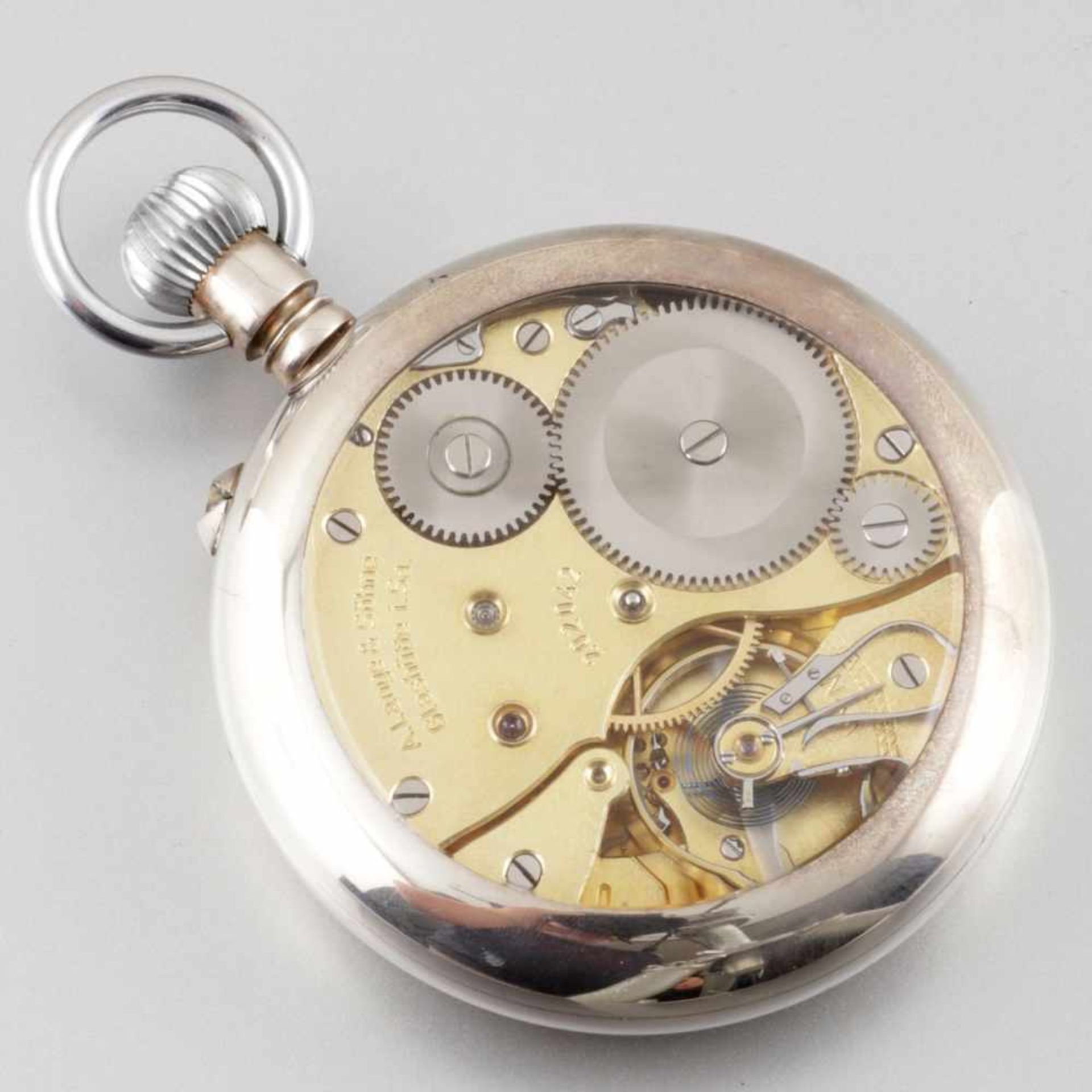 A. Lange & Söhne-Taschenuhr in Silber< - Bild 3 aus 3