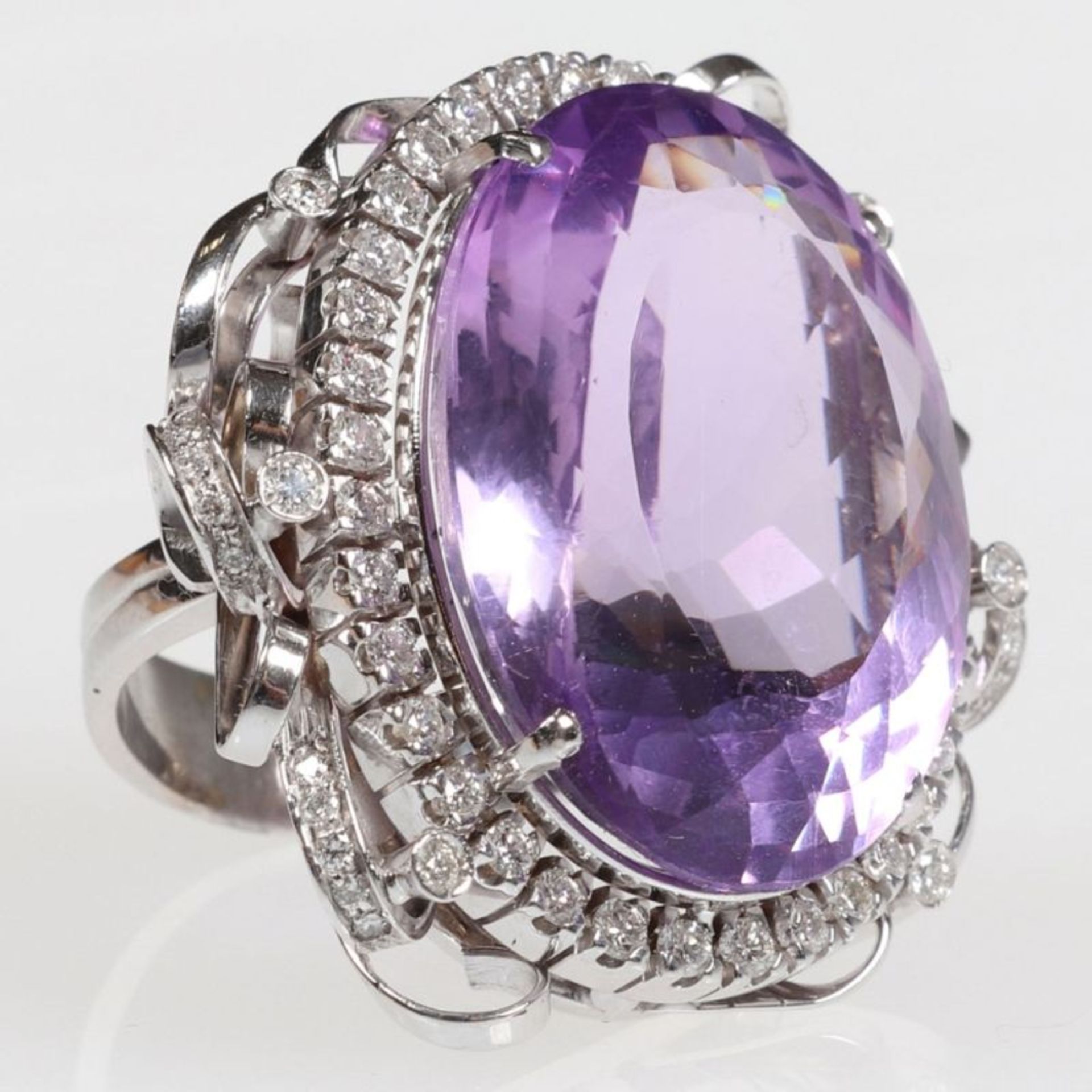 Großer Amethyst Ring< - Bild 2 aus 2