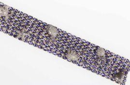 Elegantes Tansanit Armband mit Meerestieren