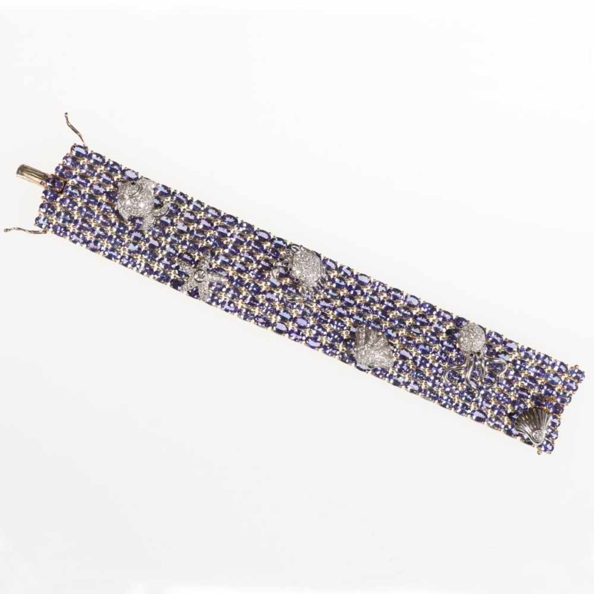 Elegantes Tansanit Armband mit Meerestieren - Image 2 of 2