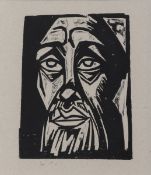 Hermann Max Pechstein1881 Eckersbach - 1955 Berlin - "Der Alte" - Holzschnitt/Papier. 10,5 x 8,2 cm,