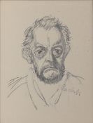 Ernst Barlach1870 Wedel/Holstein - 1938 Rostock - Selbstportrait - Lithografie/Papier. 40,5 x 32 cm,