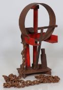 Hannes Meinhard1937 Dahlbruch - 2016 Barsinghausen - Ohne Titel (Assemblage mit Kette) - Eisen.