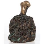 Maria Geszler-Garzuly1941 Budapest - Figurenbildnis - Bronze. Braun und goldbraun patiniert. H. 17,4