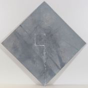 Christoph Rust1953 Leipzig - "Hommage à Mondrian" - Mischtechnik/Holz. 83,7 x 83,7 cm. Rückseitig
