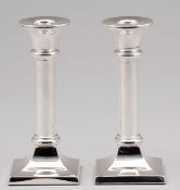 Paar Tafelleuchter / Pair Candle SticksArthur Möhrle/Schwäbisch Gmünd. 925er Silber. Punzen: