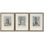 Viero, Theodor- Frauendarstellungen - Drei kolor. Kupferstiche. 23 x 17 cm, 33 x 24 cm. In der