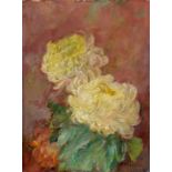 Joseph Pilters1877 - 1957 Krefeld - Chrysanthemen - Öl/Lwd. 40 x 30,2 cm. Sign. r. u.: J. Pilters.