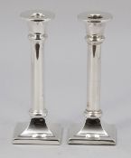 Paar Tafelleuchter / Pair Candle SticksArthur Möhrle/Schwäbisch Gmünd. 925er Silber. Punzen: