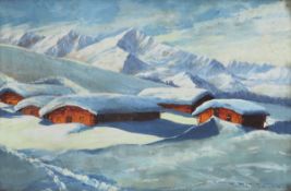 Carl BramlTätig in der 1. Hälfte des 20. Jahrhunderts - "Zum Feldalpenhorn in Tirol" - Gouache/