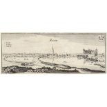 Kaspar Merian1627 Frankfurt - 1686 Holland - "Köpenick" - Kupferstich. Mittelfalz. 14 x 36 cm (