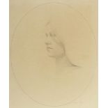 Douglas Cumming1943 Fort Dodge/Iowa - "Nancy" - Bleistift/Papier. 30 x 24,5 cm (