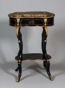 Boulle Beistelltisch mit Jardiniere