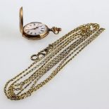 Lange Uhrenkette mit kleiner Damentaschenuhr