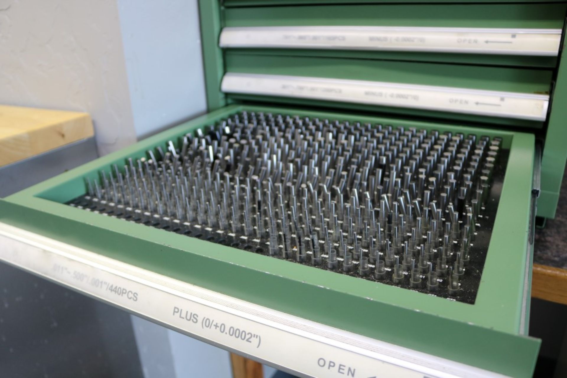 4 Drawer Sliding Cabinet with Complete Pin Gage Sets .061" - 1.00" - Image 3 of 12