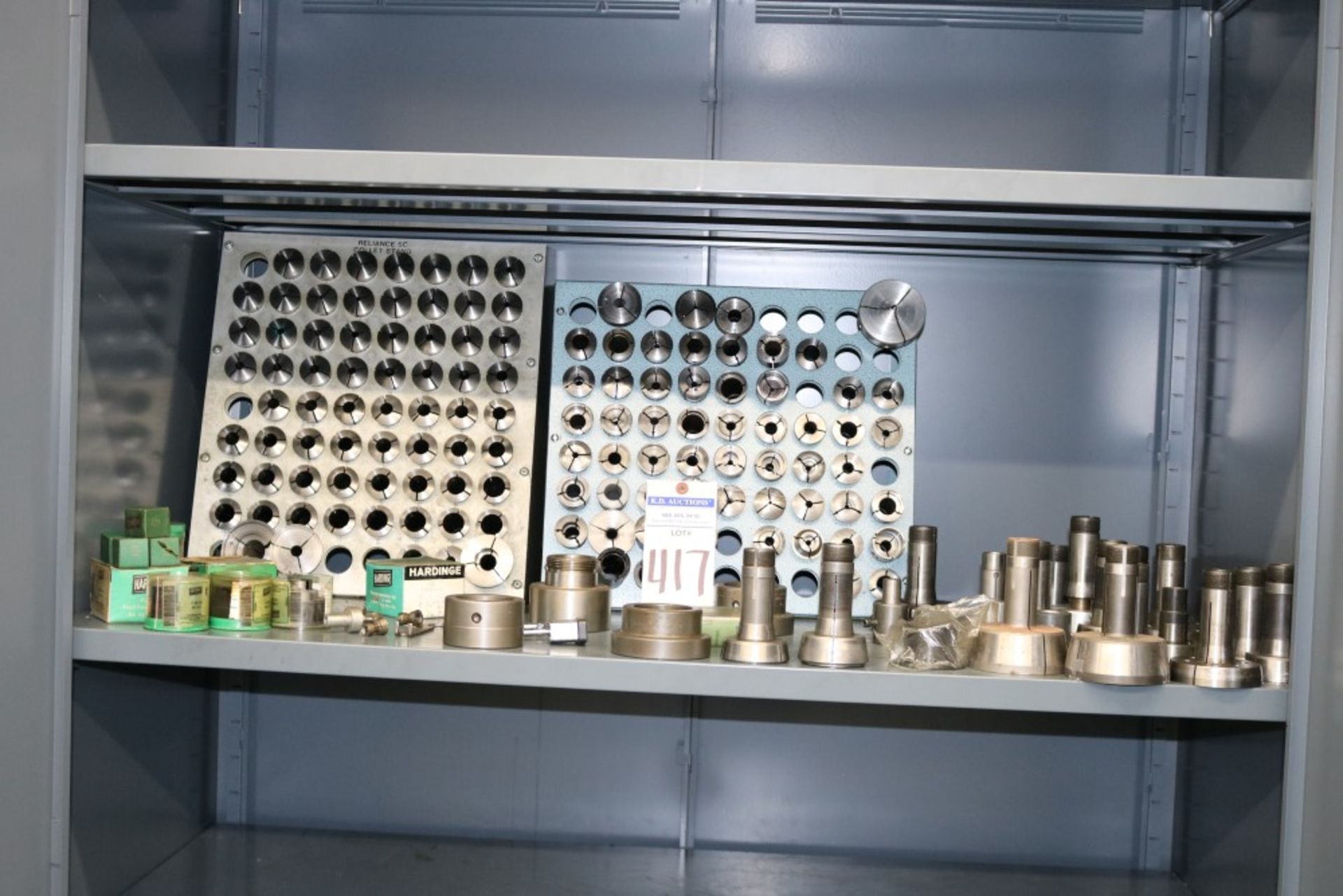 Large 5 Tier Cabinet with Large Lot of 5C Collets, Various Sizes and 5C Collet Stands, Soft Pads, - Image 6 of 6