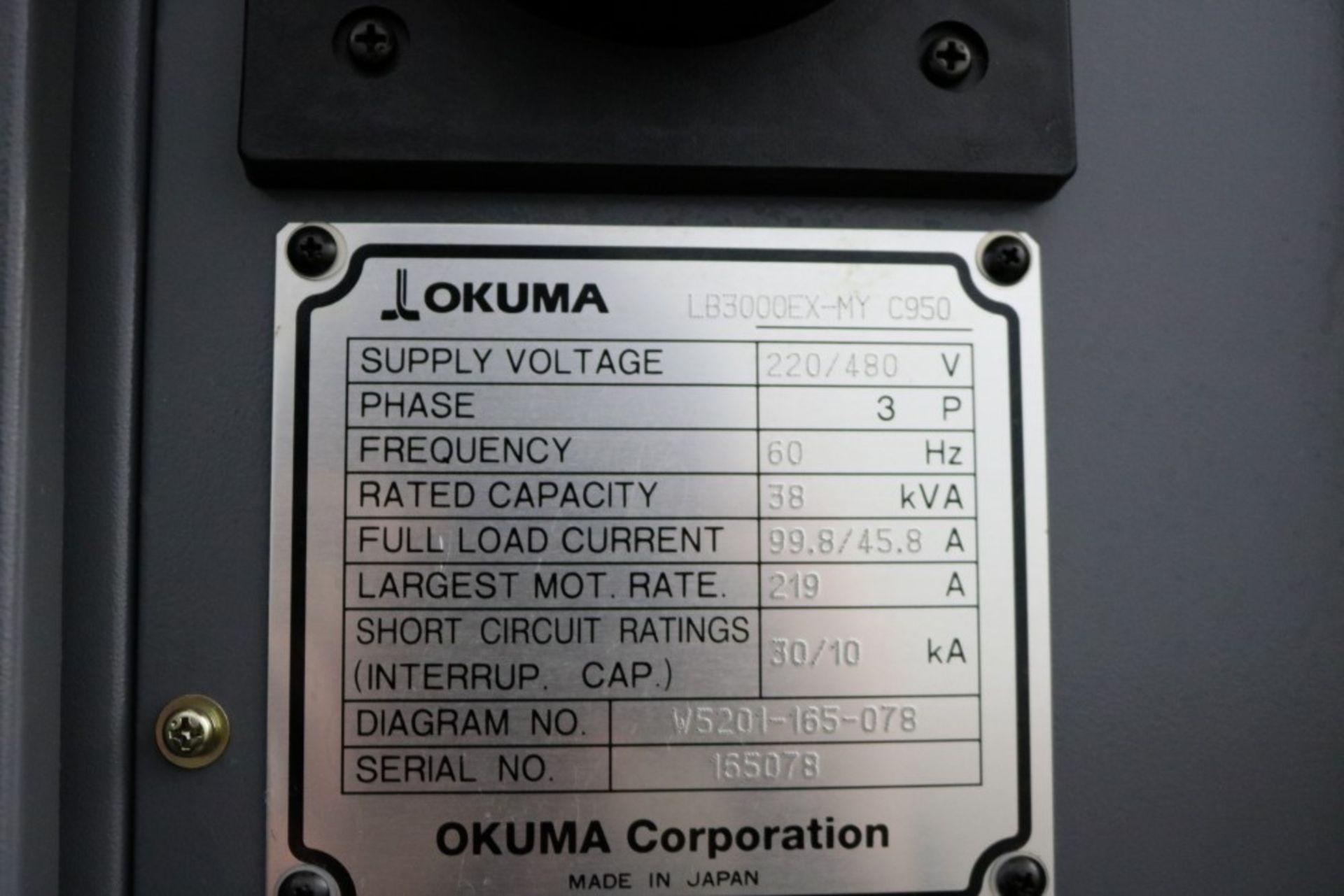 2012 Okuma LB-3000 EX-MY CNC Lathe, Live, 3.1" Bore, 2.75" Bar Capacity, Tool Setter, Collet Chuck, - Image 14 of 22