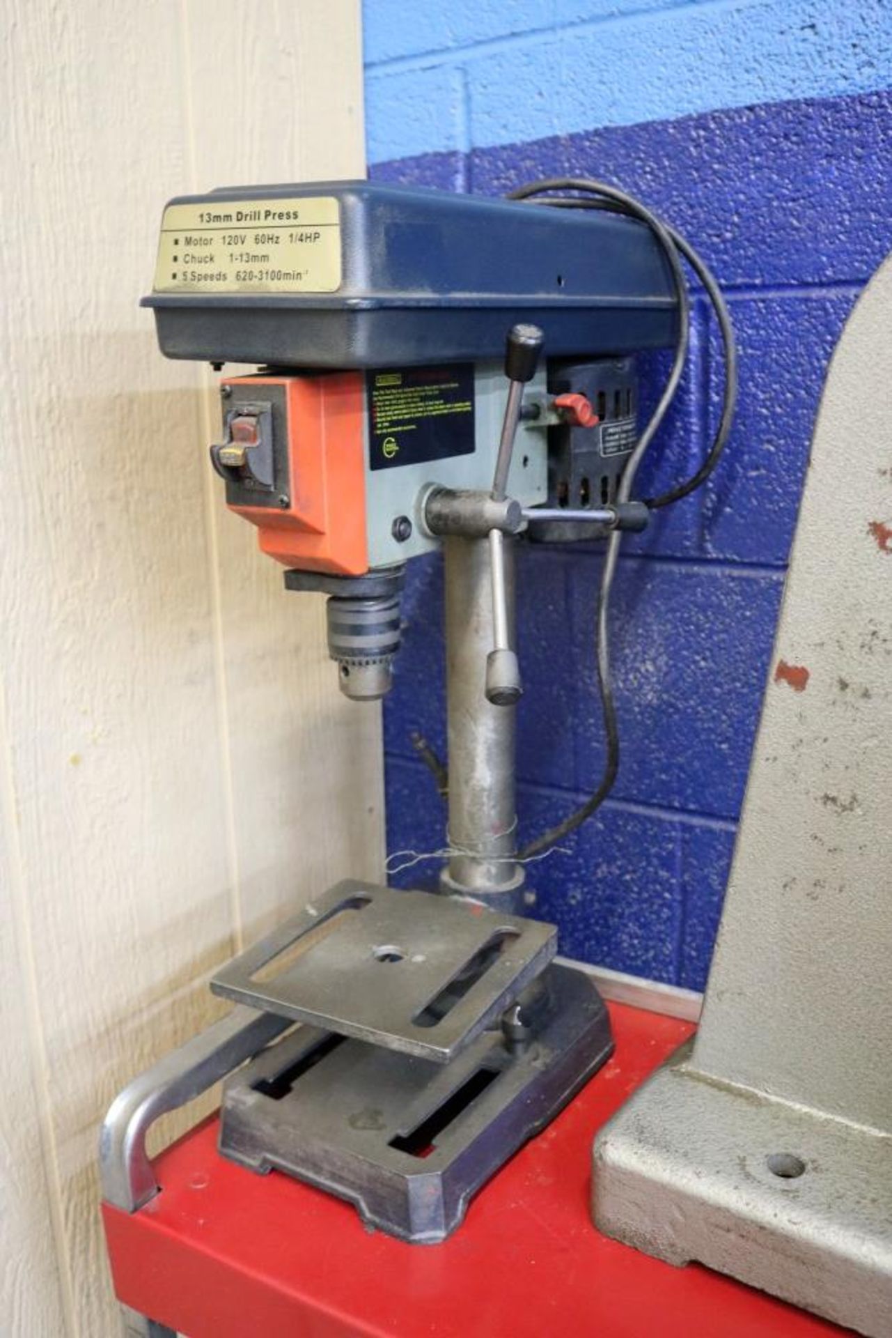 13mm Drill Press Model RDM-1301B, 5 Speed, 1/4 HP and Accu-Tapper By LSMW with Jacob Chuck - Image 2 of 9