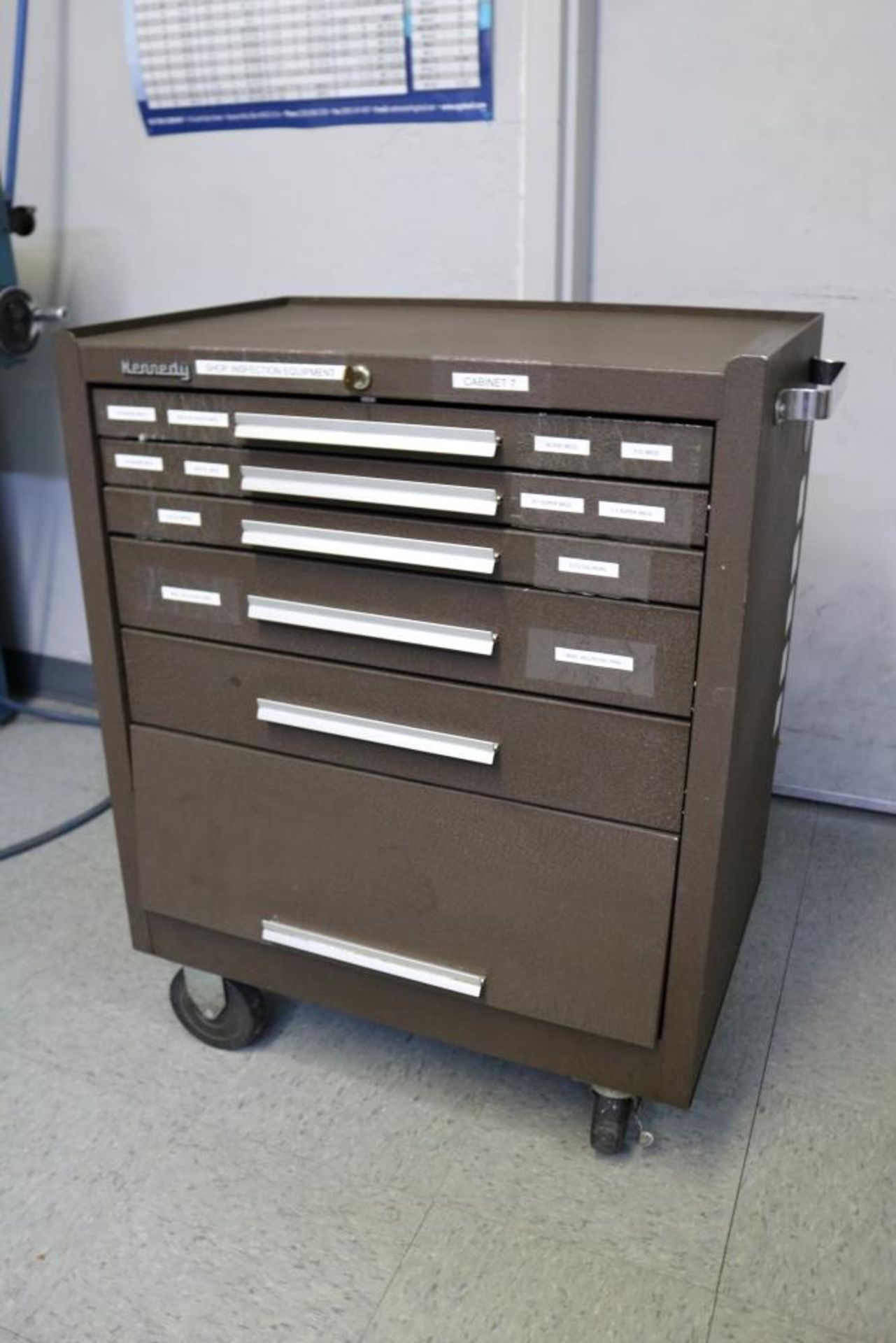 5 Drawer Kennedy Rolling Tool Box with Drawer Full of Various Pin Gages in Box .0287" - .7505" - Image 2 of 6