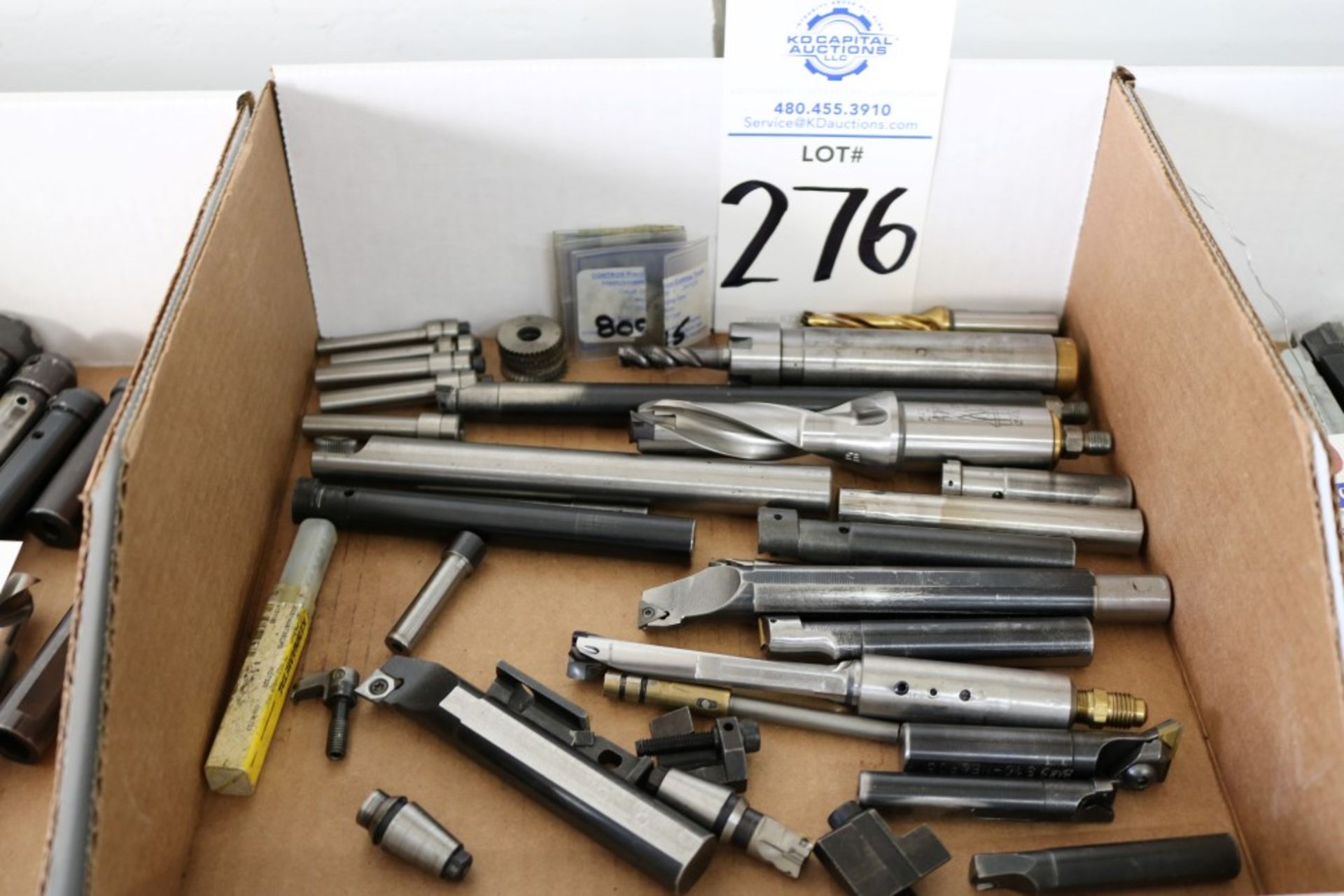 Box of ID Turning Tools, Insert Turning Tools, Mostly All Through Coolant, and Slitting Saws with - Image 3 of 3