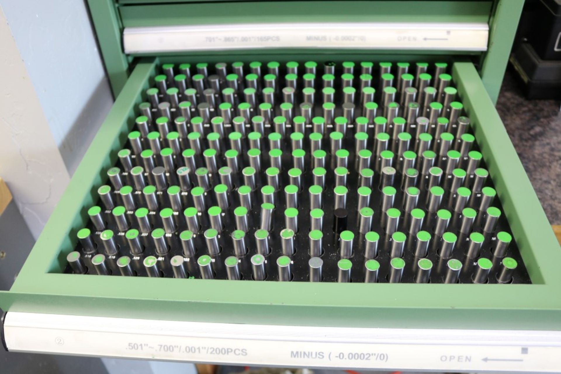 4 Drawer Sliding Cabinet with Complete Pin Gage Sets .061" - 1.00" - Image 5 of 12