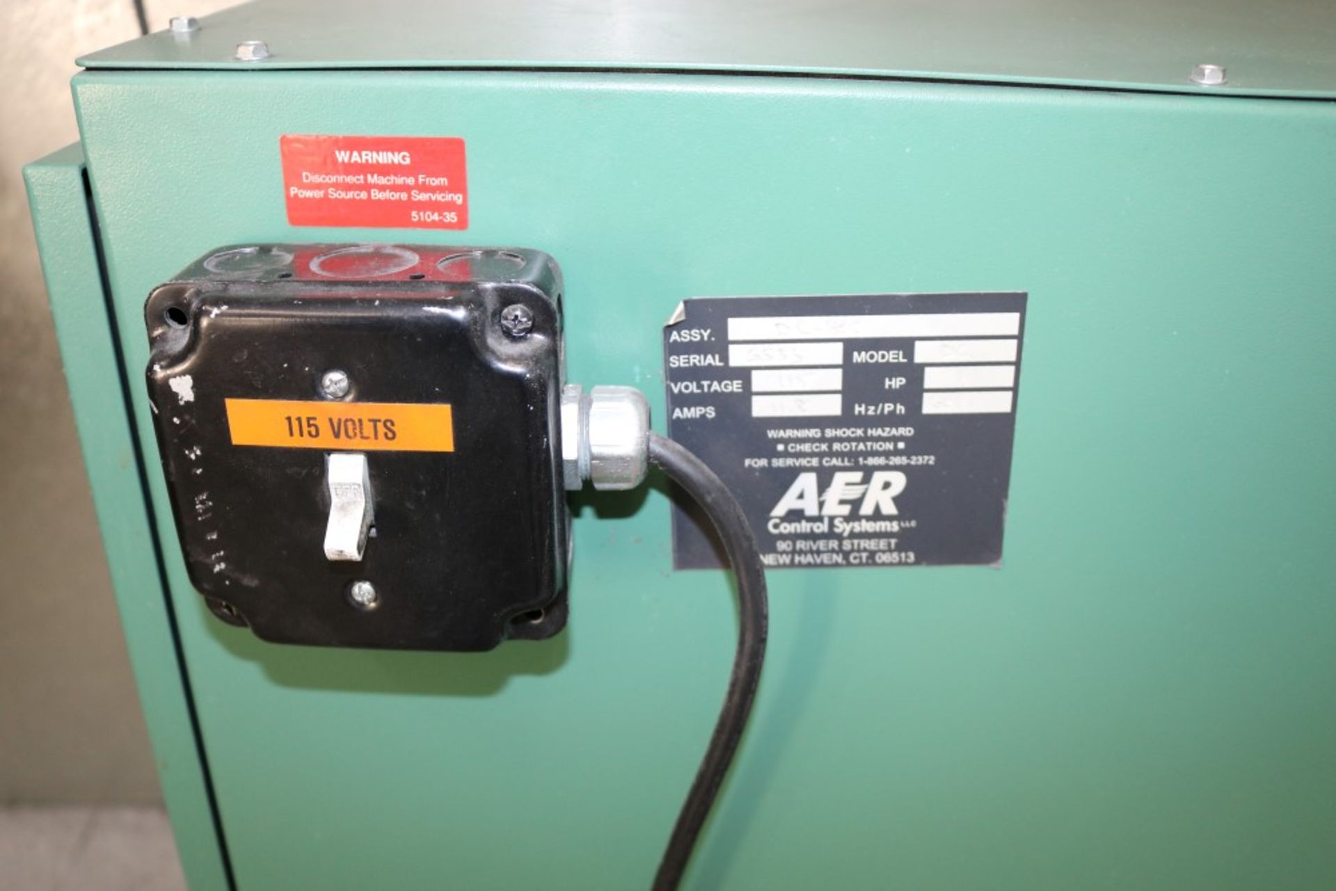 AER Control Systems Air Filter, Model DC-800, SN 5533, 1 HP - Image 3 of 6