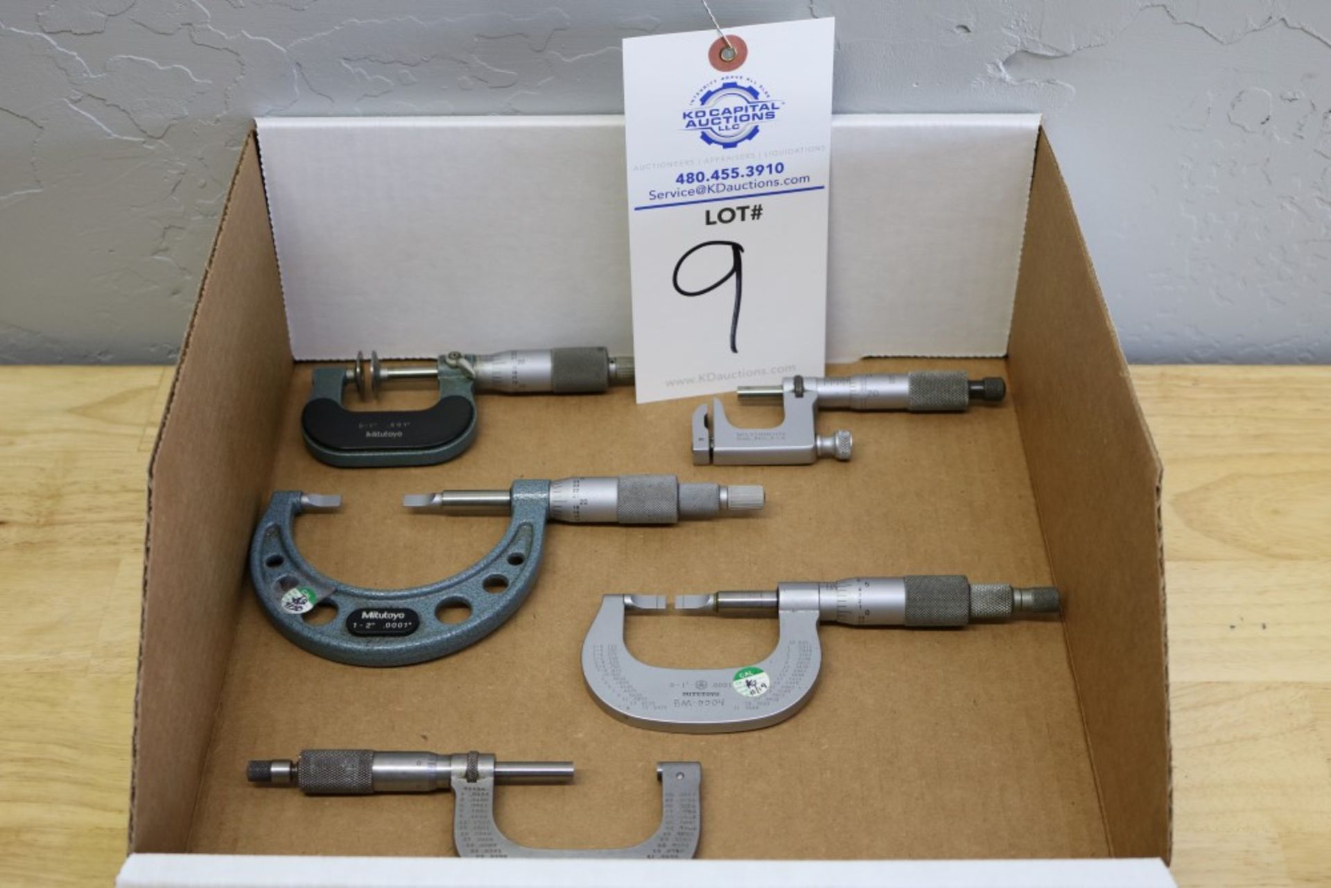 Mitutoyo 0-1", 1-2" Blade Micrometer, Mitutoyo 0-1" Pan Micrometer, Brown & Sharpe 1-2" Od - Image 6 of 6