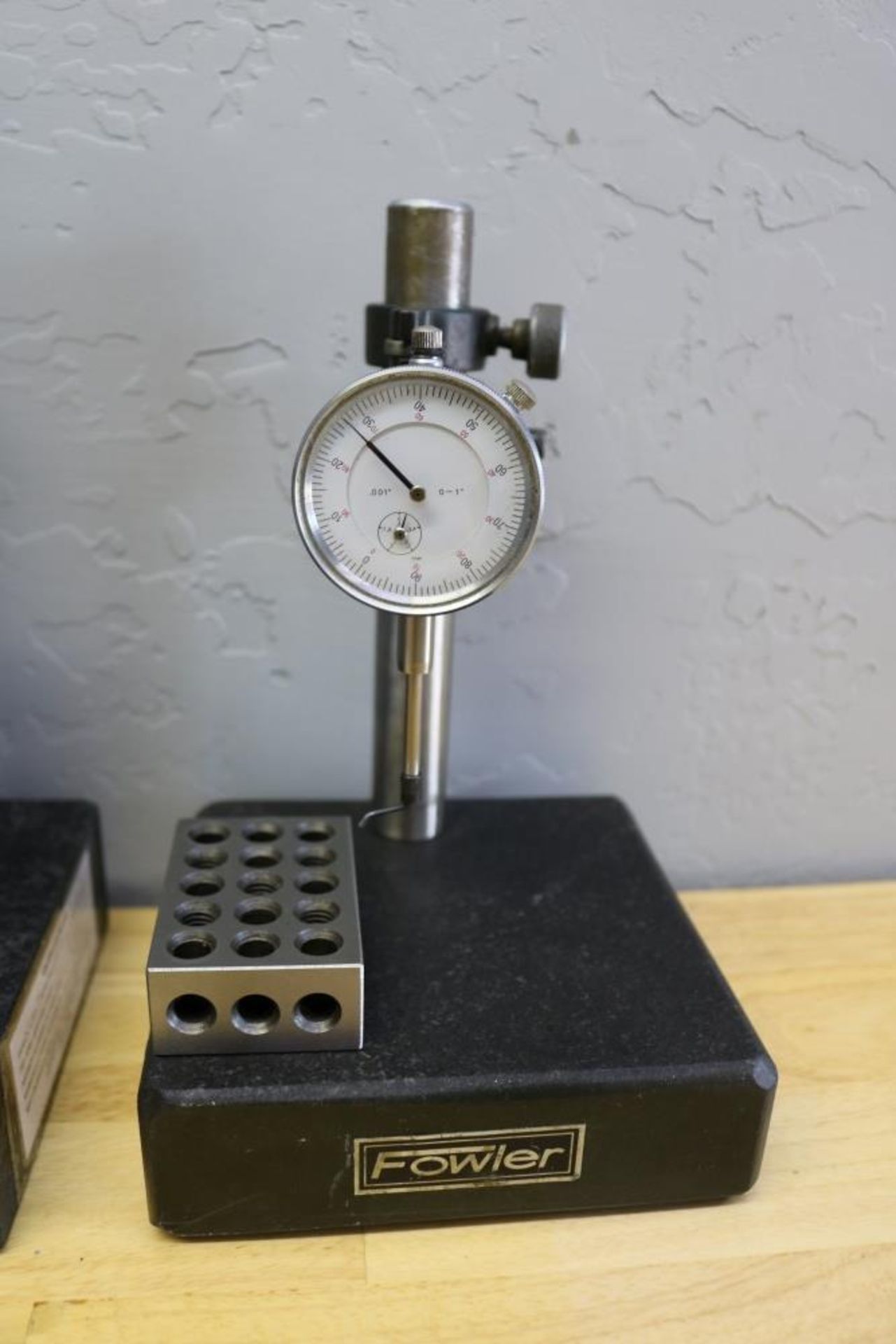 (2) Height Stands with Granite Surface Plates, Mitutoyo 1" Drop Gage and No Namer 1" Drop Gage - Image 2 of 6