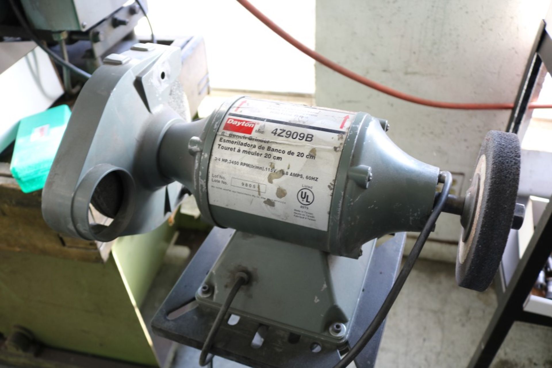 Dayton 8" Bench Grinder on Stand 3/4 HP, 3450 RPM - Image 3 of 5