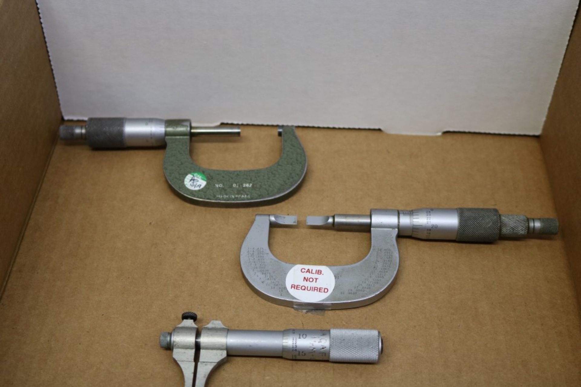 Mitutoyo OD Blade Micrometer 0-1", OD Micrometer 1-2", (2) Starrett 0-1" ID Micrometer - Image 4 of 5