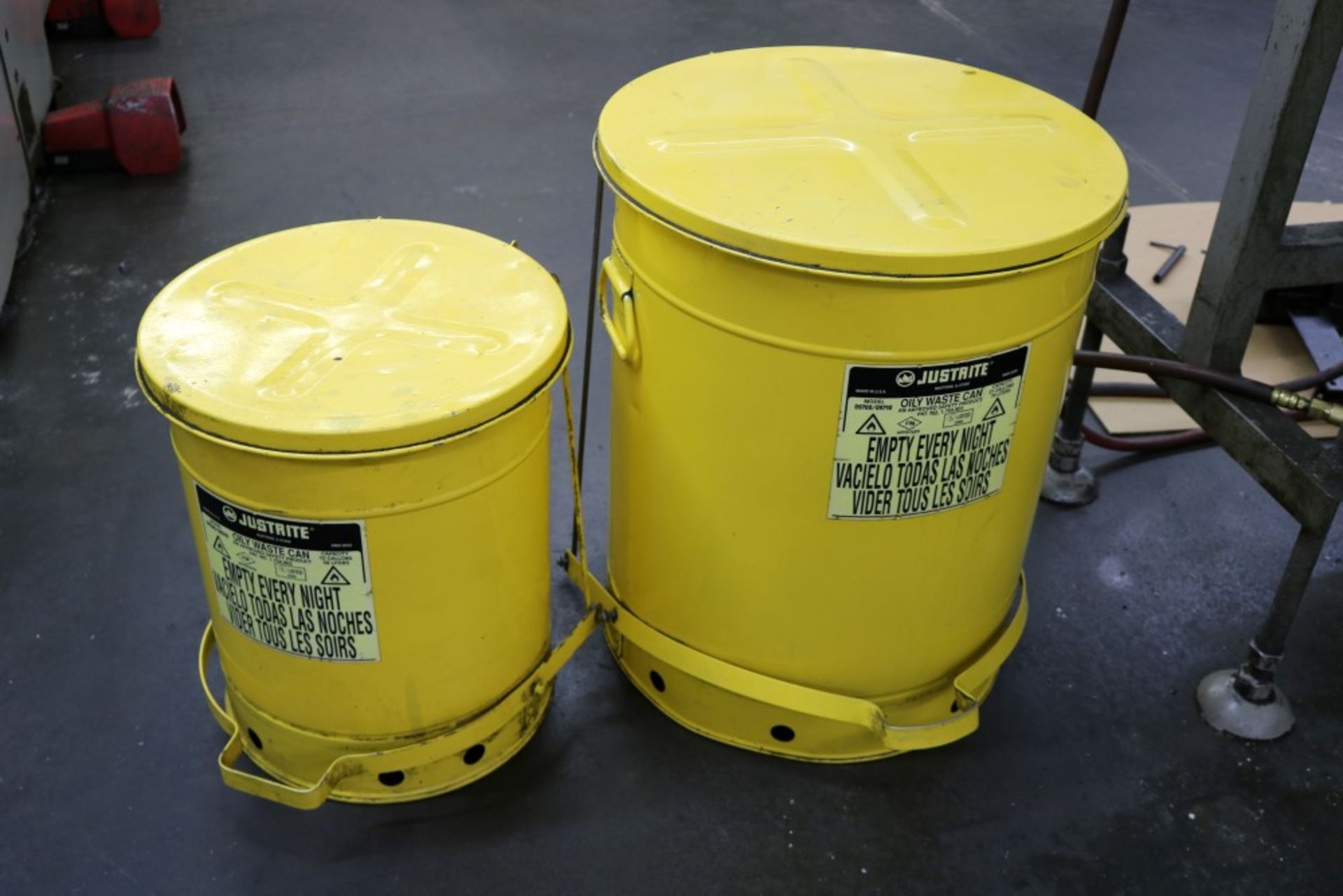 Justrite Oily Waste Cans, 10 Gallon and 21 Gallon Capacity