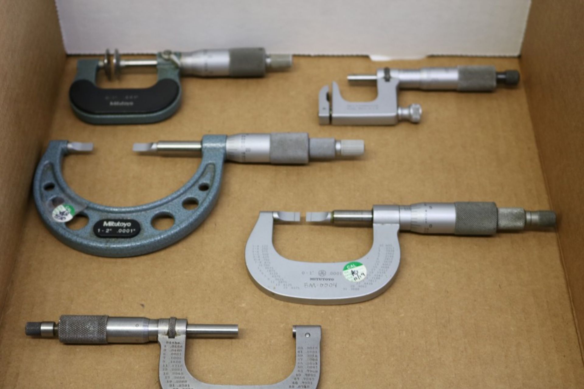 Mitutoyo 0-1", 1-2" Blade Micrometer, Mitutoyo 0-1" Pan Micrometer, Brown & Sharpe 1-2" Od - Image 3 of 6