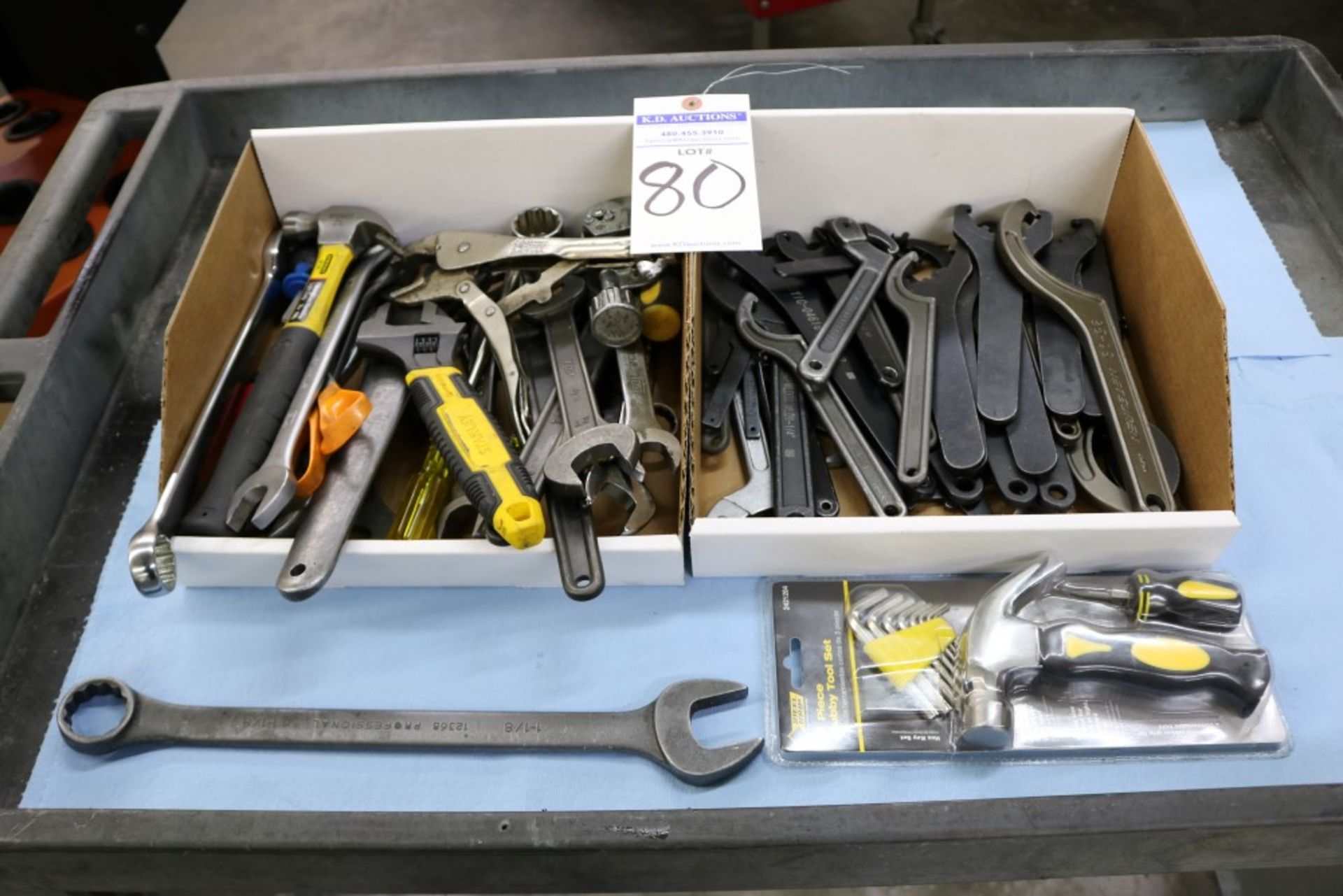 2 Boxes of Various Wrenches, Hammers, ER-32 Wrenches, CAT 40 Wrenches and Others - Image 5 of 5