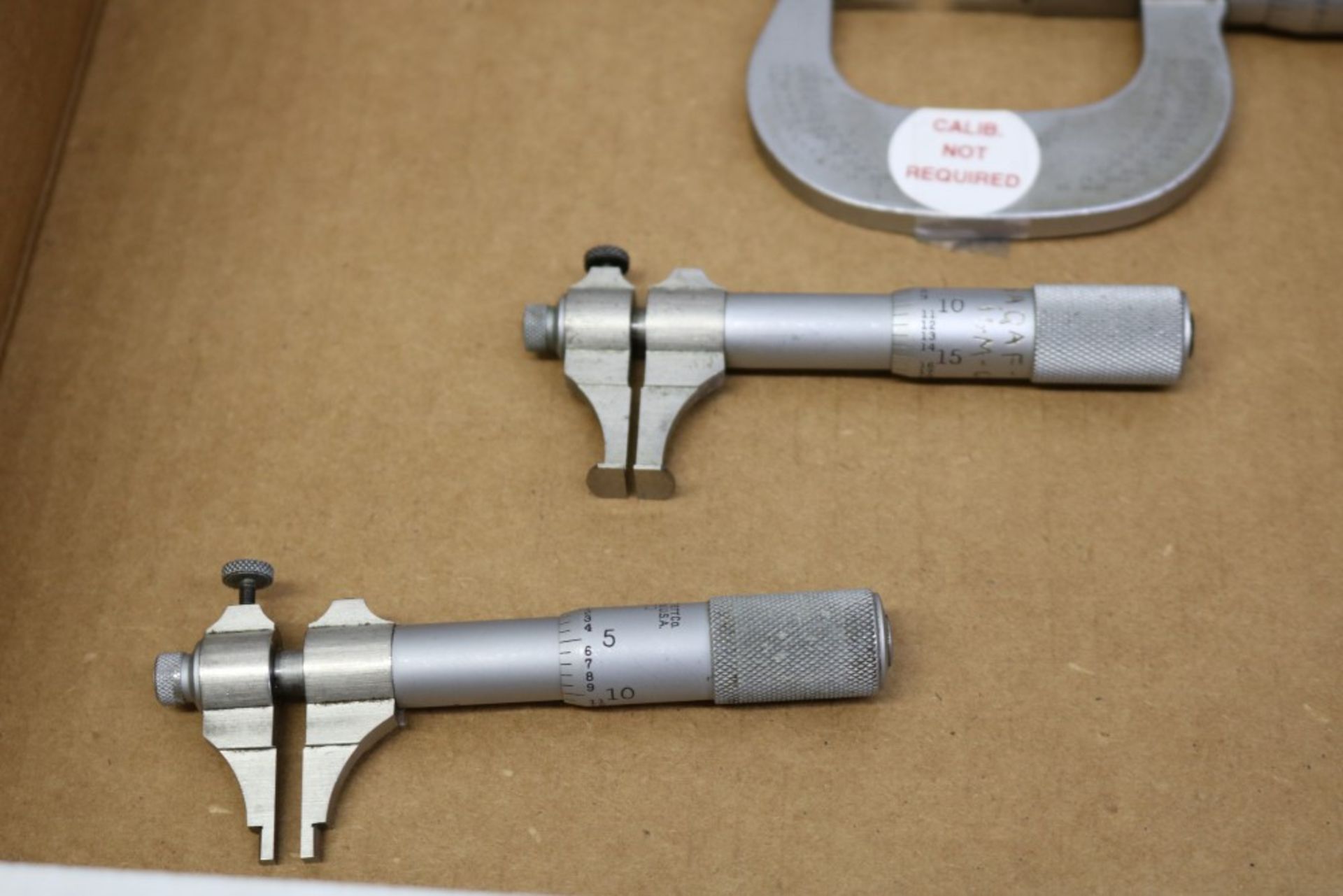 Mitutoyo OD Blade Micrometer 0-1", OD Micrometer 1-2", (2) Starrett 0-1" ID Micrometer - Image 3 of 5