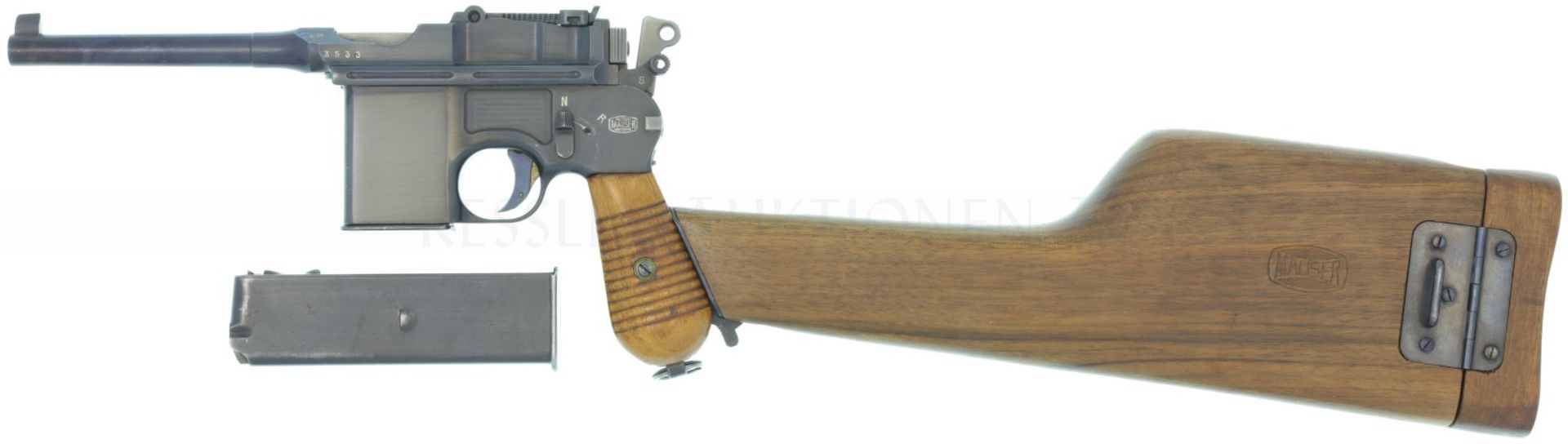 Reihenfeuerpistole, Mauser C96 Nickl, Kal. 7.63Mauser