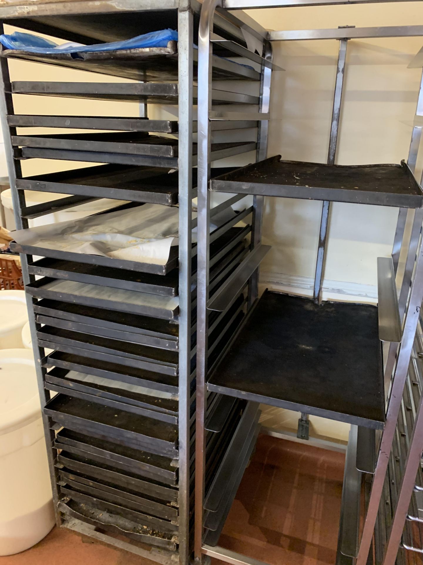 3 x Bakers trolley tray racks - Image 2 of 3