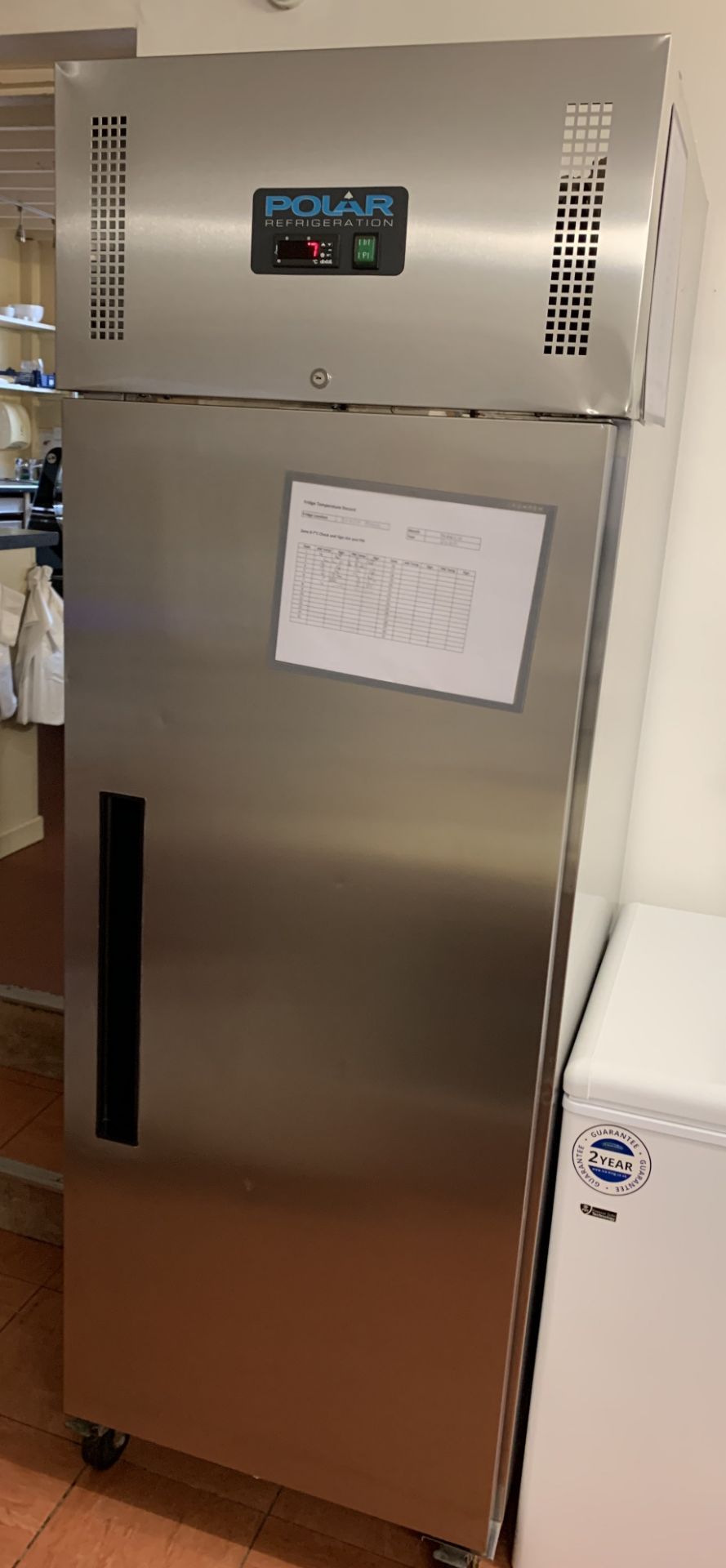Polar Model G592 single door stainless steel refrigerator