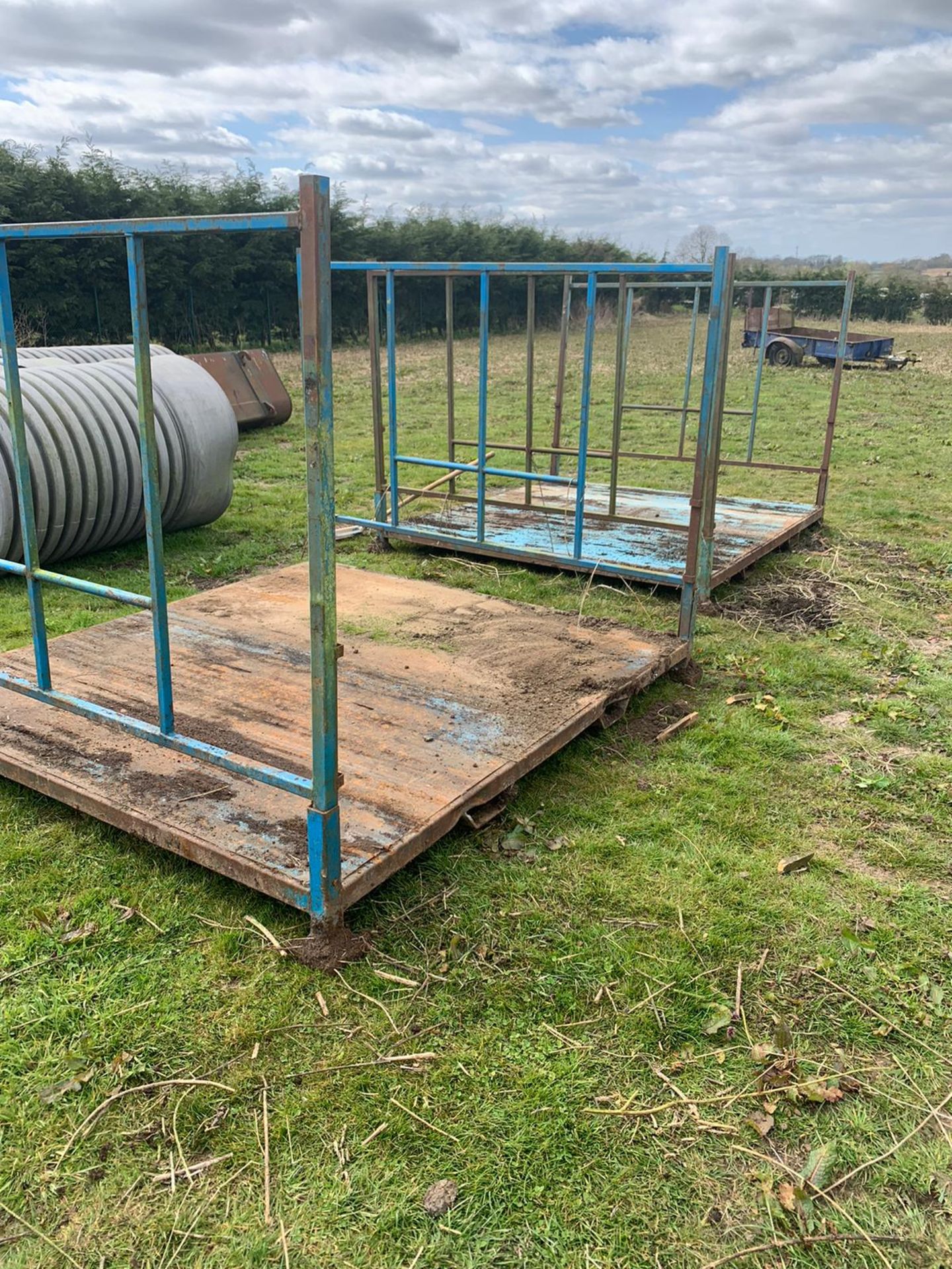 2 x 7ft x 6.5ft foldable metal stillage - Bild 4 aus 4