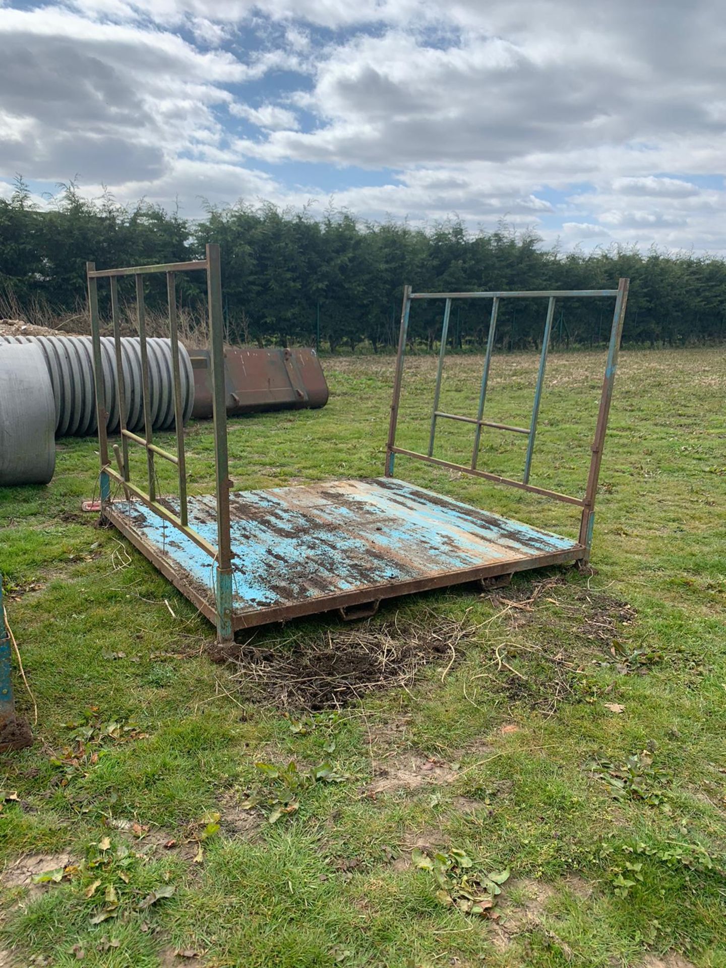 2 x 7ft x 6.5ft foldable metal stillage - Bild 2 aus 4