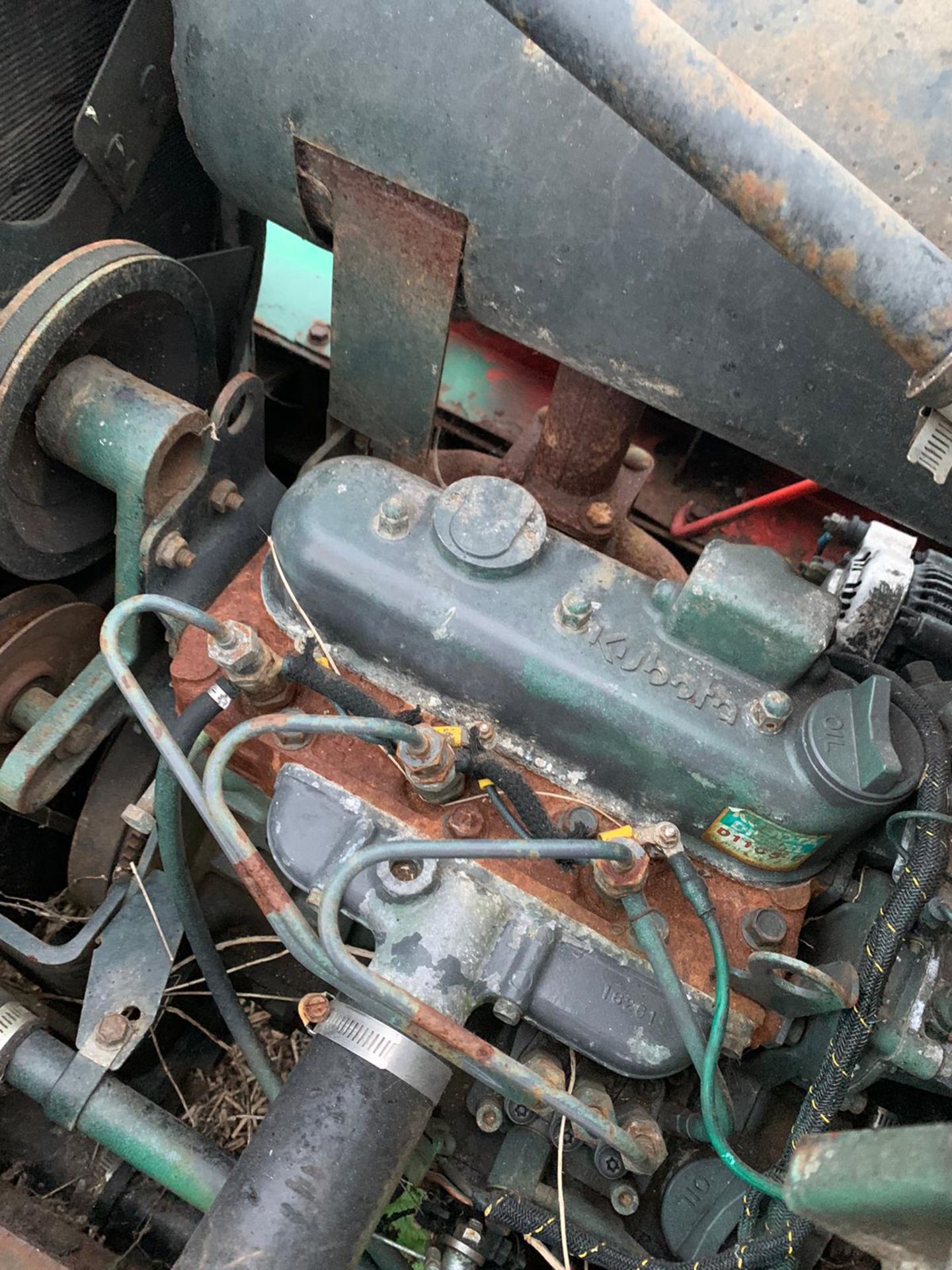 Kubota Three Cylinder Diesel Engine fitted to Old Mower - Image 4 of 4