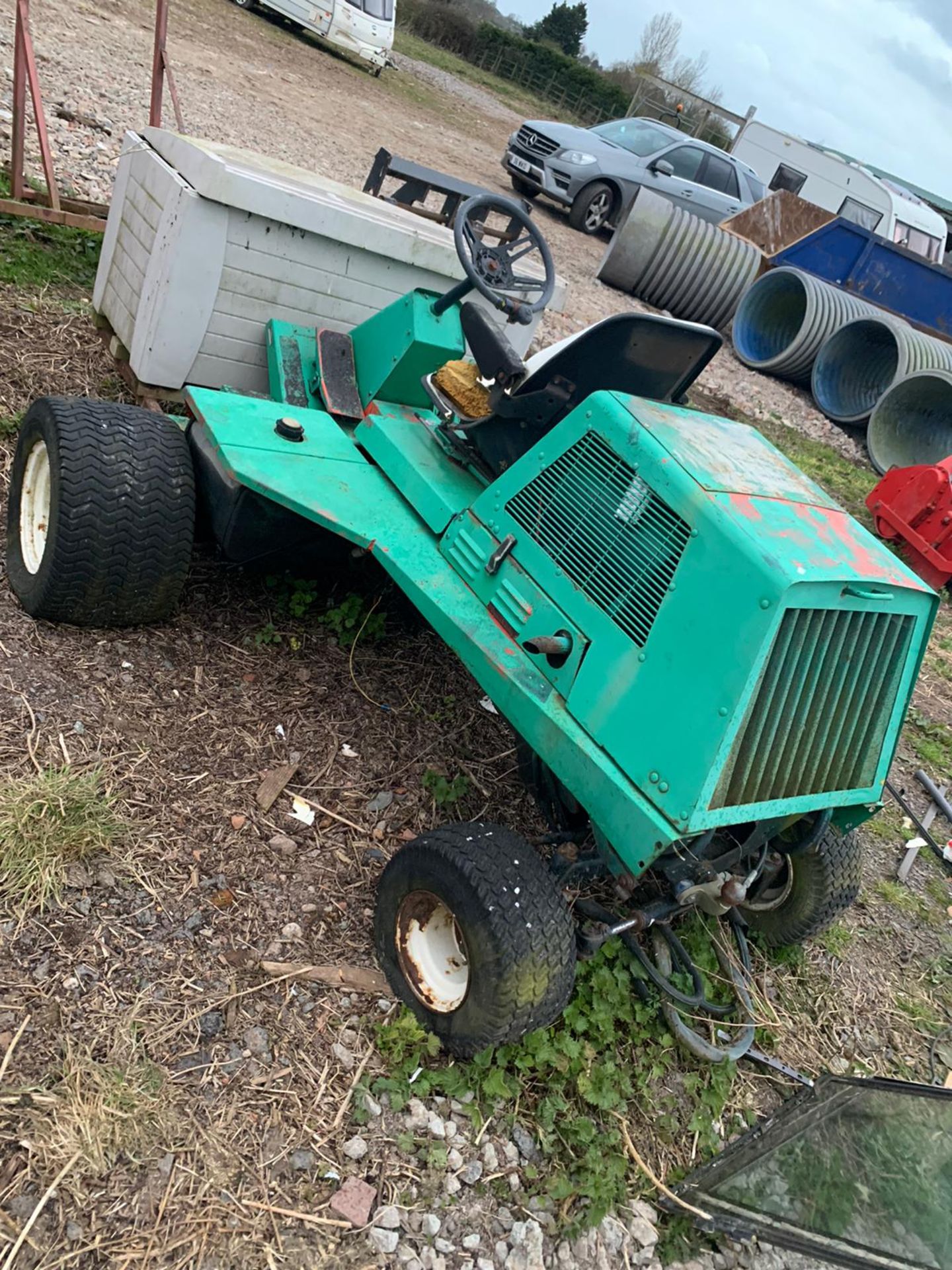 Kubota Three Cylinder Diesel Engine fitted to Old Mower