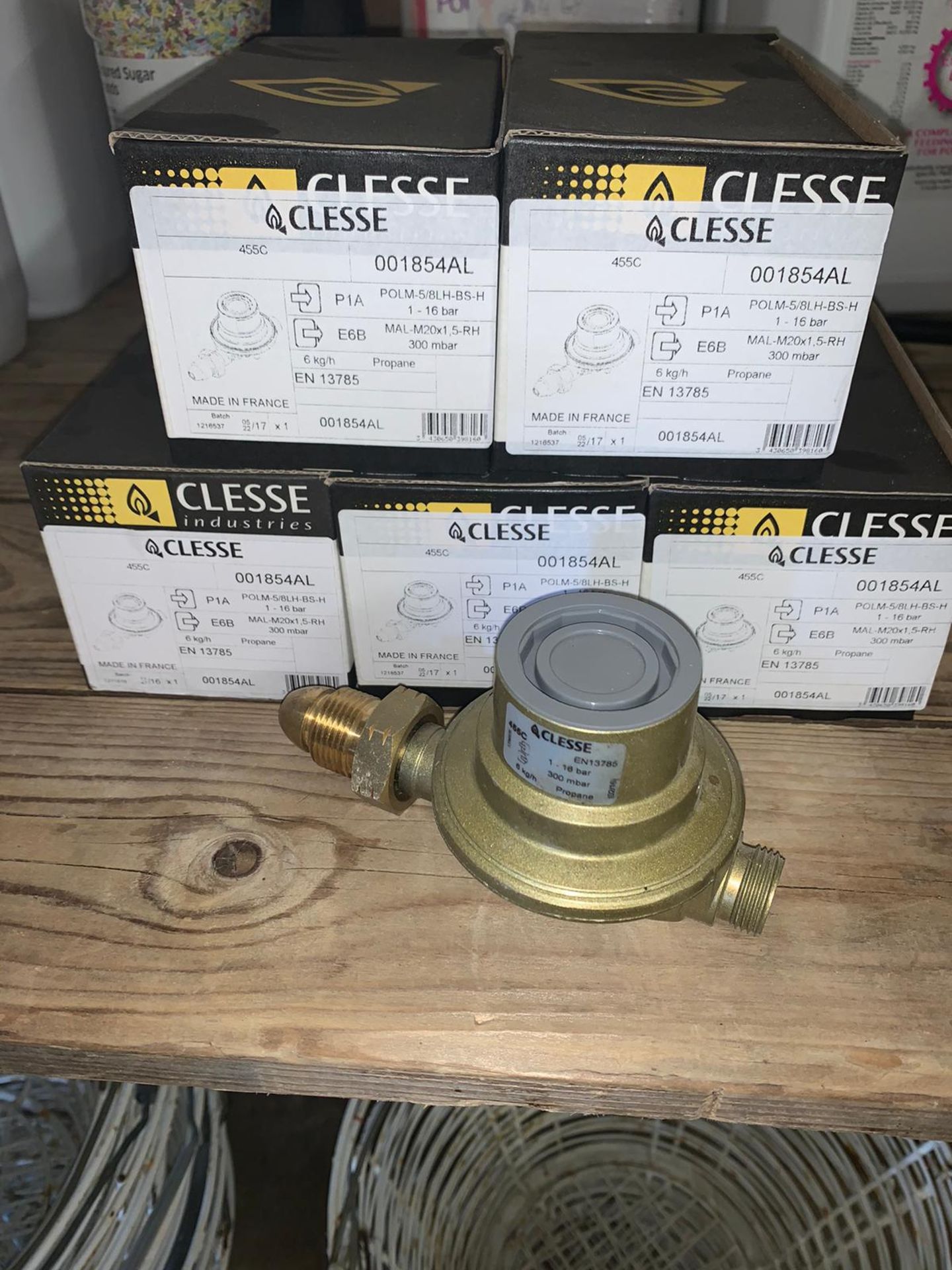 5 x New Clesse 455C 1-16 bar 300mbar Propane regulators