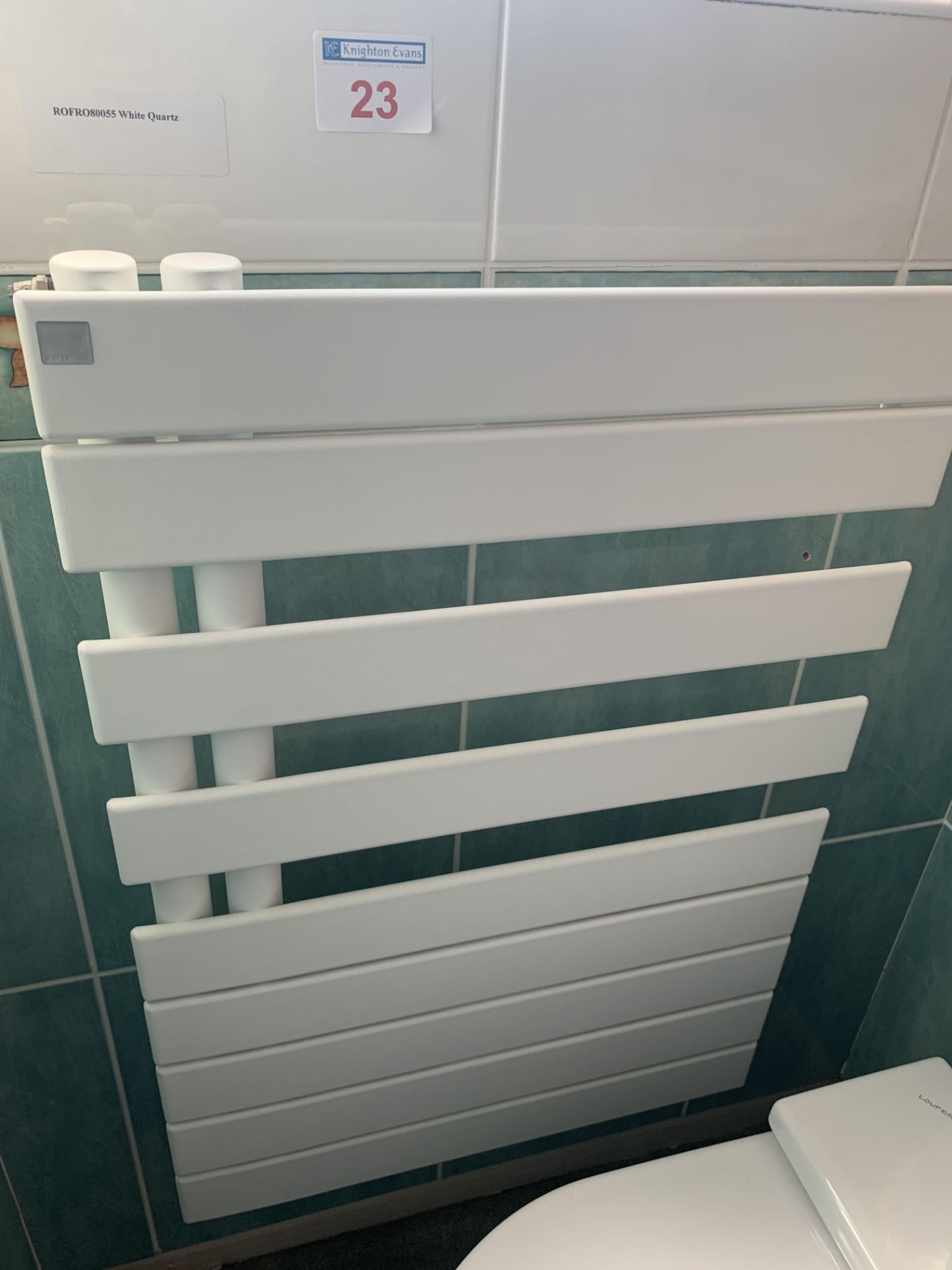 Zehnder white quartz effect towel radiator 80h x 55w