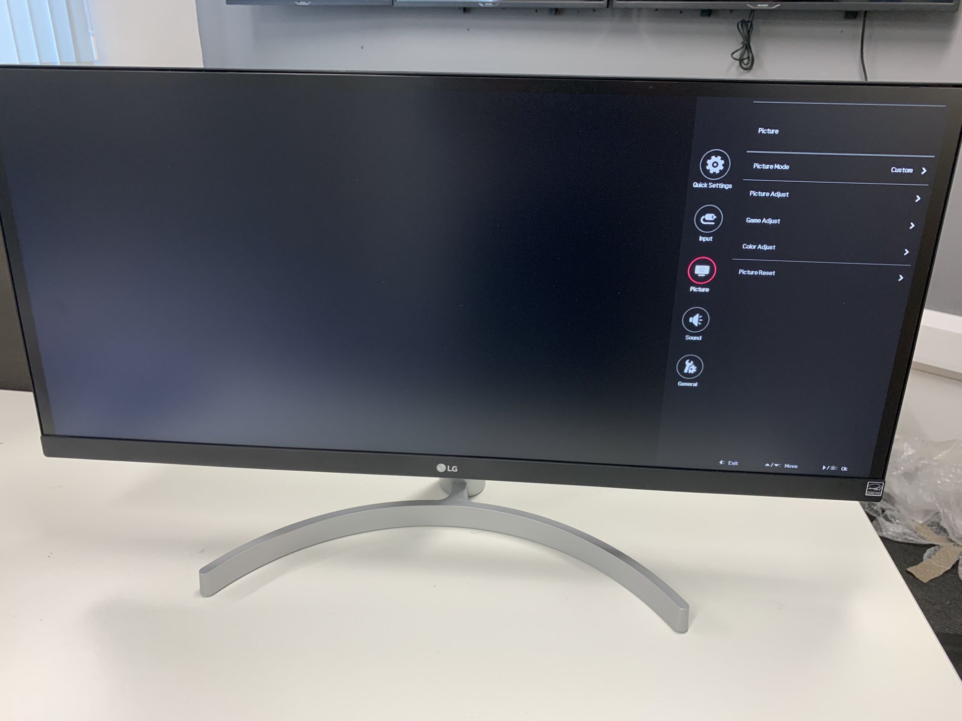LG model 29WK600-W 29" LED back lit LCD monitor white & silver Jan 2018