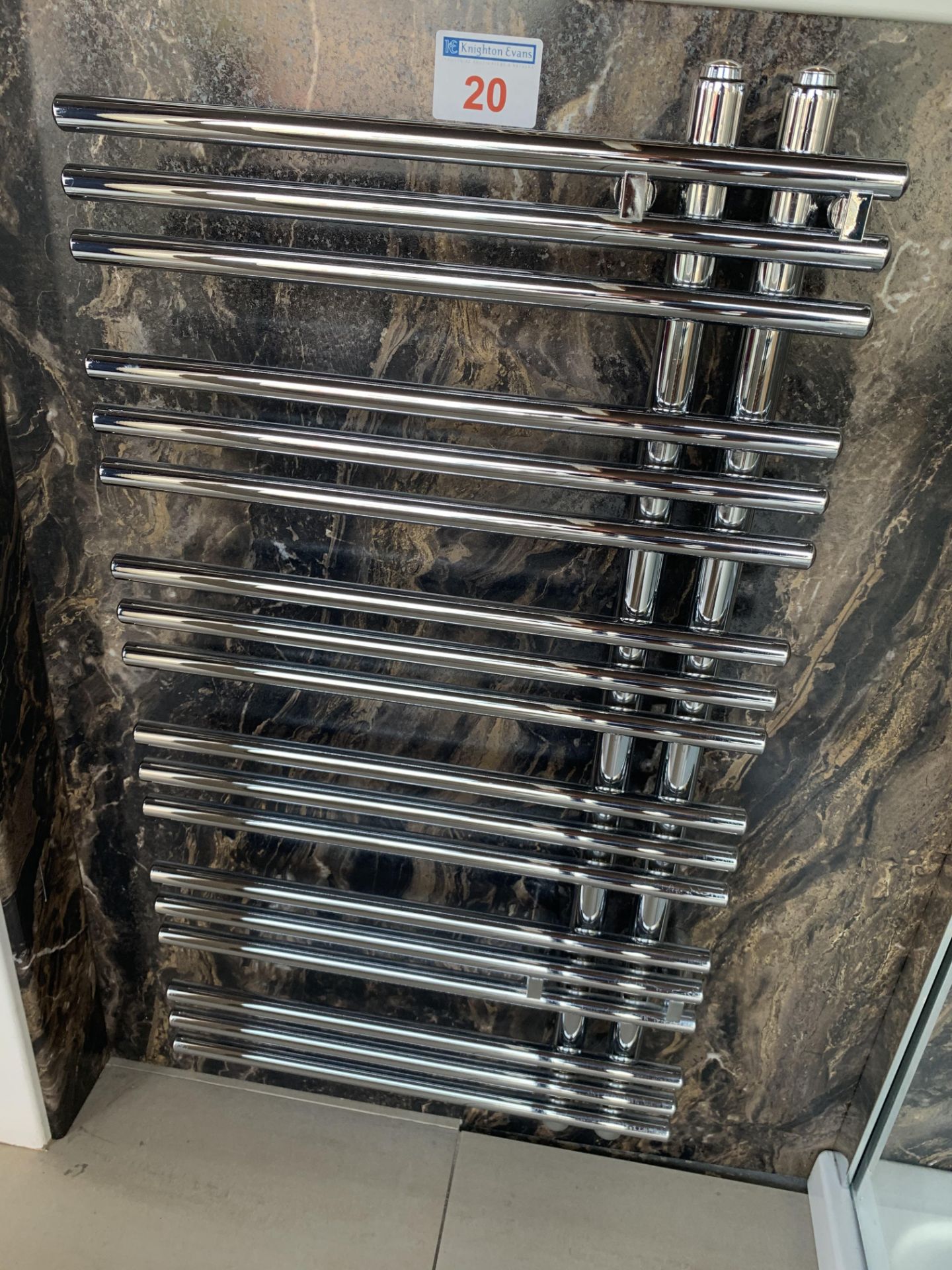 Chrome towel rail, 48w x 87h