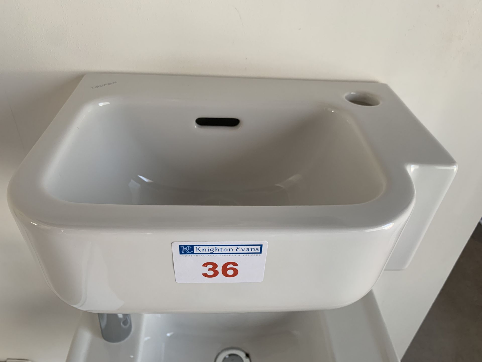 Laufen small ceramic hand basin 36w x 25d