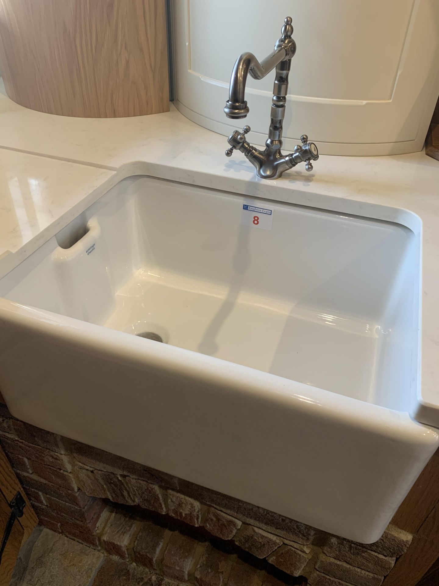 Armitage shanks Belfast sink with traditional mixer tap