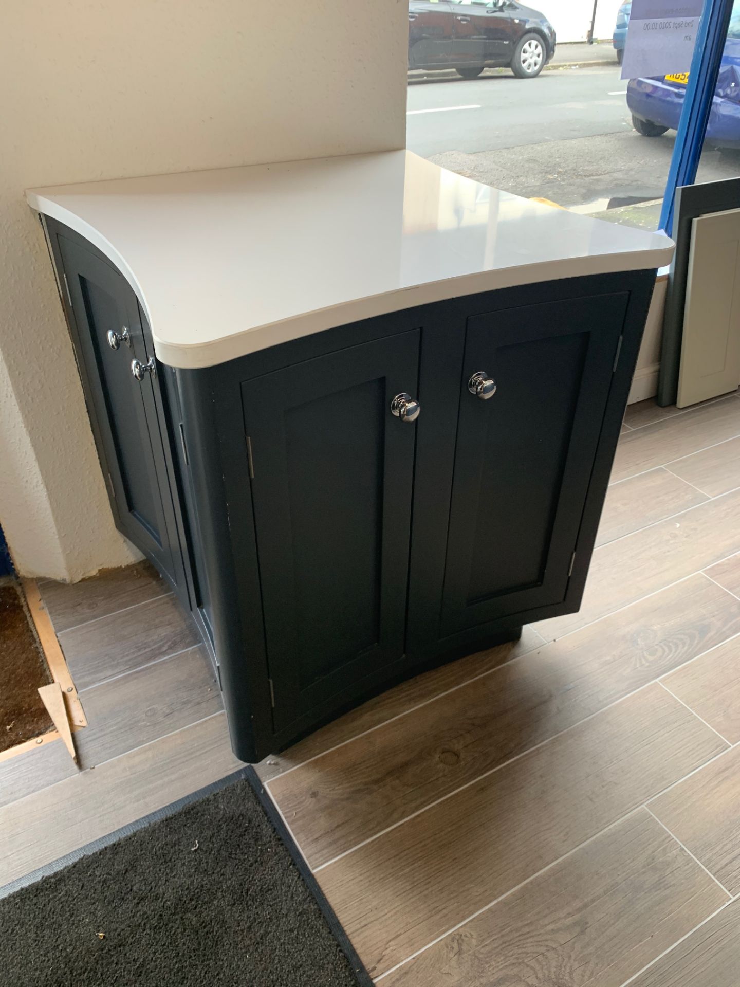 Shaker kitchen pantry with fridge and freezer, sink cabinets below and above with boiler tap - Image 16 of 18